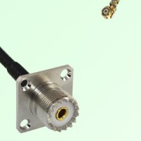 UHF Female 4 Hole Panel Mount to IPEX  RF Cable Assembly