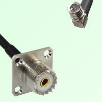 UHF Female 4 Hole Panel Mount to QMA Male RA  RF Cable Assembly