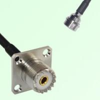 UHF Female 4 Hole Panel Mount to QN Male  RF Cable Assembly