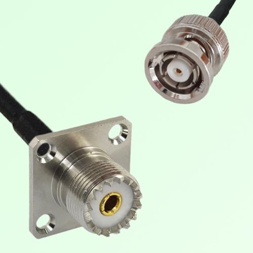 UHF Female 4 Hole Panel Mount to RP BNC Male RF Cable Assembly UHF Female 4 Hole Panel Mount to RP BNC Male RF Cable Assembly