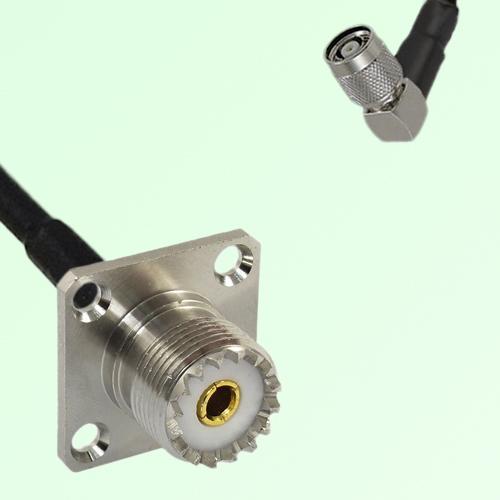 UHF Female 4 Hole Panel Mount to RP TNC Male RA RF Cable Assembly UHF Female 4 Hole Panel Mount to RP TNC Male RA RF Cable Assembly