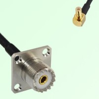 UHF Female 4 Hole Panel Mount to SMB Male RA RF Cable Assembly UHF Female 4 Hole Panel Mount to SMB Male RA RF Cable Assembly