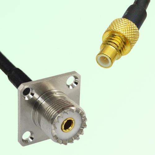 UHF Female 4 Hole Panel Mount to SMC Male RF Cable Assembly UHF Female 4 Hole Panel Mount to SMC Male RF Cable Assembly