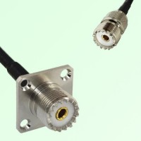 UHF Female 4 Hole Panel Mount to UHF Female RF Cable Assembly UHF Female 4 Hole Panel Mount to UHF Female RF Cable Assembly