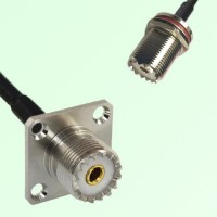 UHF Female Panel Mount to UHF Bulkhead Female  RF Cable Assembly
