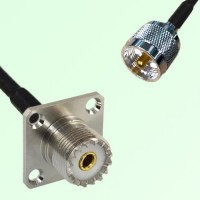 UHF Female 4 Hole Panel Mount to UHF Male RF Cable Assembly UHF Female 4 Hole Panel Mount to UHF Male RF Cable Assembly