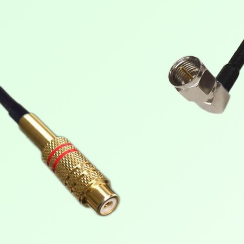 RCA Female to F Male Right Angle RF Cable Assembly RCA Female to F Male Right Angle RF Cable Assembly