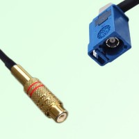 RCA Female to FAKRA SMB C Female Right Angle RF Cable Assembly