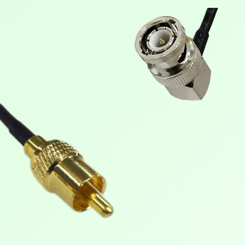 RCA Male to BNC Male Right Angle RF Cable Assembly RCA Male to BNC Male Right Angle RF Cable Assembly