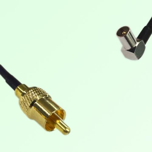 RCA Male to DVB-T TV Male Right Angle RF Cable Assembly