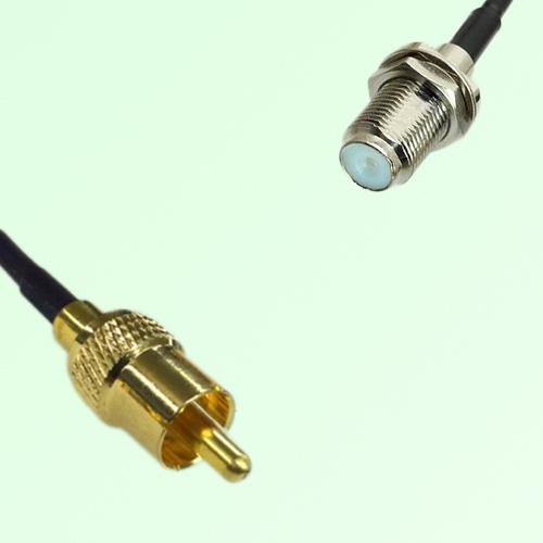 RCA Male to F Bulkhead Female RF Cable Assembly
