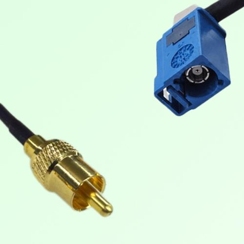 RCA Male to FAKRA SMB C Female Right Angle RF Cable Assembly RCA Male to FAKRA SMB C Female Right Angle RF Cable Assembly