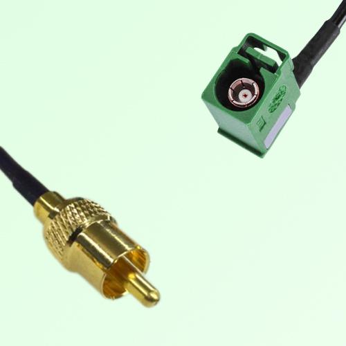 RCA Male to FAKRA SMB E Female Right Angle RF Cable Assembly