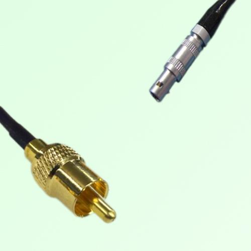 RCA Male to Lemo FFA 00S Male RF Cable Assembly