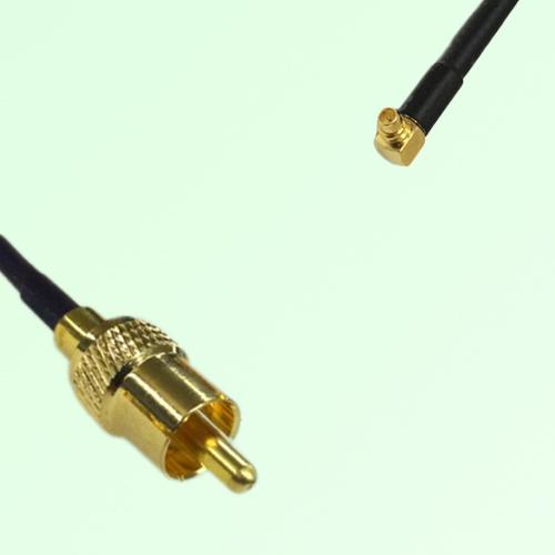 RCA Male to MMCX Male Right Angle RF Cable Assembly RCA Male to MMCX Male Right Angle RF Cable Assembly