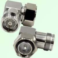 Right Angle 4.3/10 DIN Female to 4.3/10 DIN Male Adapter Right Angle 4.3/10 DIN Female to 4.3/10 DIN Male Adapter