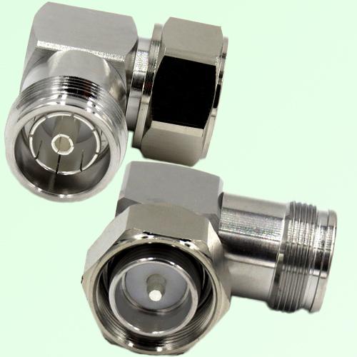 Right Angle 4.3/10 DIN Female to 4.3/10 DIN Male Adapter Right Angle 4.3/10 DIN Female to 4.3/10 DIN Male Adapter