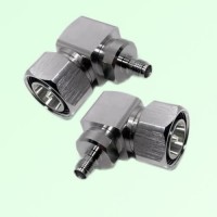 Right Angle 4.3/10 DIN Male to SMA Female Adapter