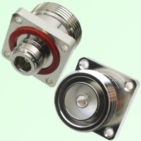 4 Hole Panel Mount With O-ring 7/16 DIN Female to N Female Adapter