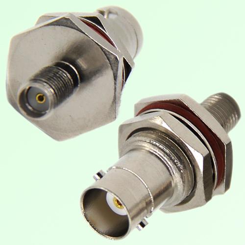 RF Adapter BNC Bulkhead Female to SMA Female Jack