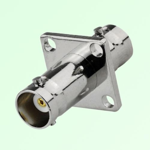 4 Hole Panel Mount BNC Female Jack to BNC Female Jack Adapter 4 Hole Panel Mount BNC Female Jack to BNC Female Jack Adapter