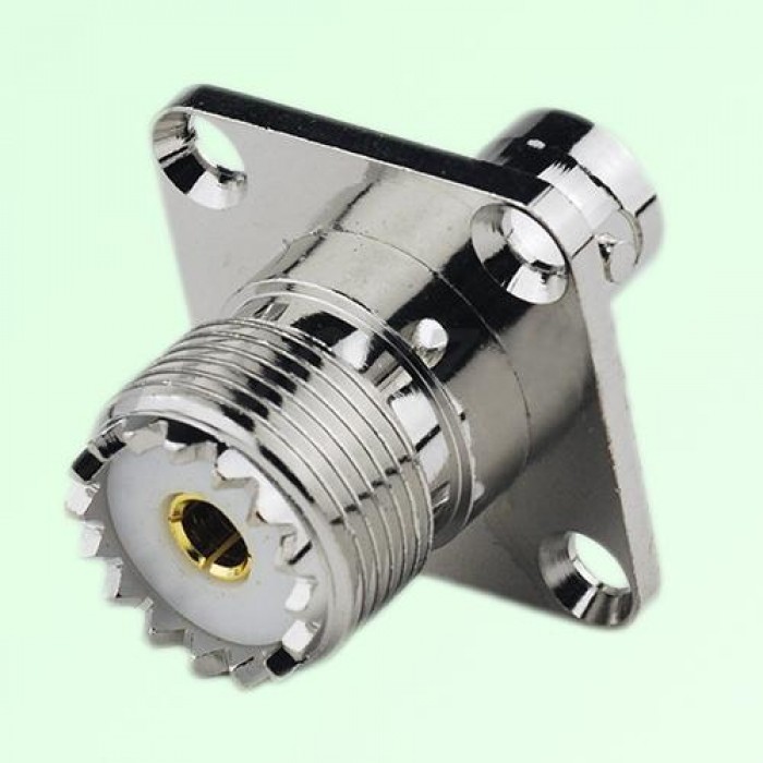 Connettore UHF femmina SO239 per montaggio su pannello, telaio