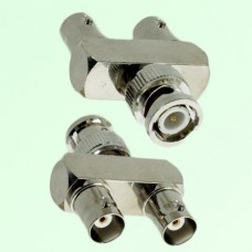 Y Type BNC Male Plug to Two BNC Female Jack Adapter