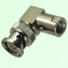 Right Angle BNC Male Plug to FME Male Plug Adapter