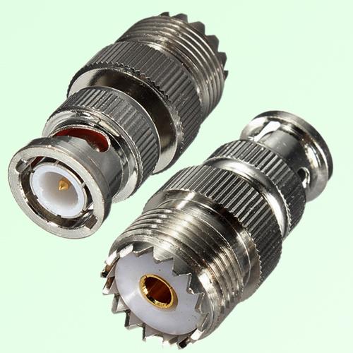 RF Adapter BNC Male Plug to UHF SO239 Female Jack RF Adapter BNC Male Plug to UHF SO239 Female Jack