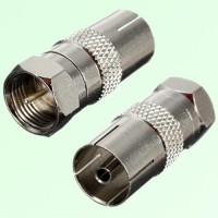 RF Adapter F Male Plug to DVB-T TV PAL Female Jack