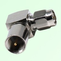 Right Angle FME Male Plug to SMA Male Plug Adapter
