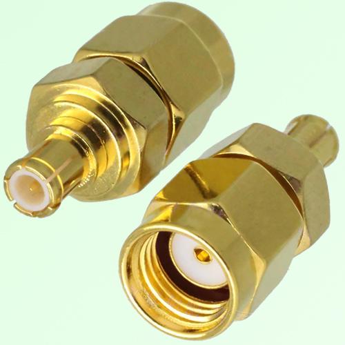 RF Adapter MCX Male Plug to RP SMA Male Plug RF Adapter MCX Male Plug to RP SMA Male Plug