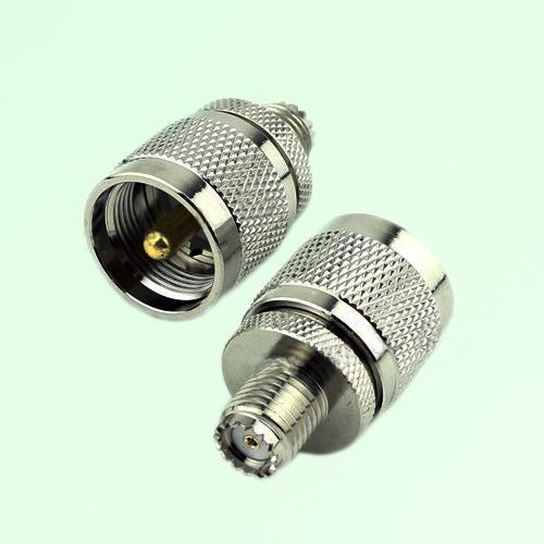 RF Adapter Mini UHF Female Jack to UHF PL259 Male Plug RF Adapter Mini UHF Female Jack to UHF PL259 Male Plug