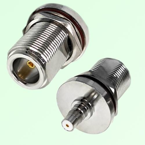 RF Adapter N Bulkhead Female to QMA Female Jack RF Adapter N Bulkhead Female to QMA Female Jack