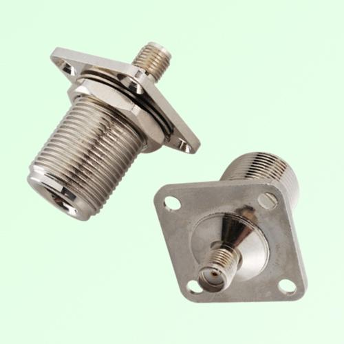 4 Hole Panel Mount N Bulkhead Female to SMA Female Jack Adapter 4 Hole Panel Mount N Bulkhead Female to SMA Female Jack Adapter