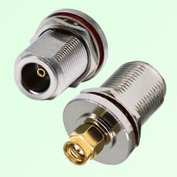 RF Adapter N Bulkhead Female to SMA Male Plug RF Adapter N Bulkhead Female to SMA Male Plug