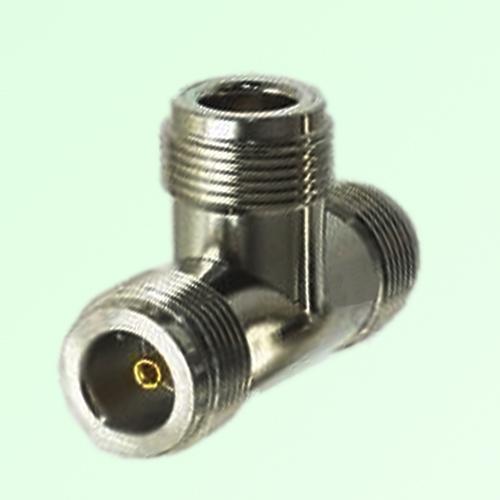 T Type Three N Female Jack Adapter N to N to N T Type Three N Female Jack Adapter N to N to N