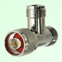 T Type N Female Jack to N Male Plug to N Female Jack Adapter T Type N Female Jack to N Male Plug to N Female Jack Adapter