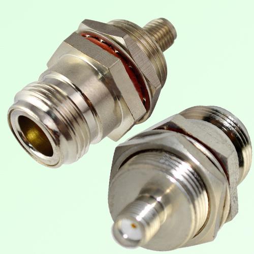 RF Adapter N Female Jack to SMA Bulkhead Female RF Adapter N Female Jack to SMA Bulkhead Female