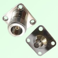 4 Hole Panel Mount N Female Jack to SMA Female Jack Adapter