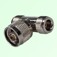 T Type N Male Plug to Two N Female Jack Adapter T Type N Male Plug to Two N Female Jack Adapter