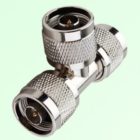 T Type Three N Male Plug Adapter N to N to N T Type Three N Male Plug Adapter N to N to N
