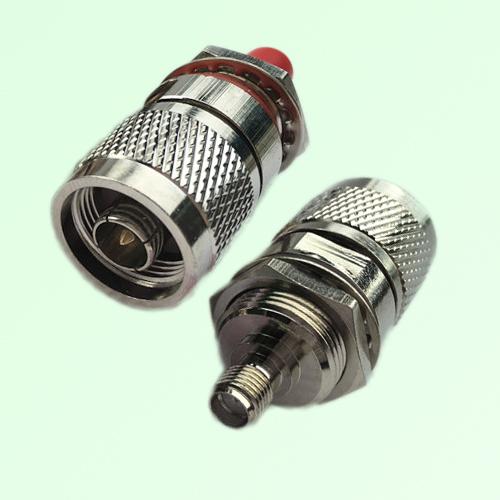 RF Adapter N Male Plug to SMA Bulkhead Female RF Adapter N Male Plug to SMA Bulkhead Female