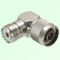 Right Angle N Male Plug to UHF SO239 Female Jack Adapter Right Angle N Male Plug to UHF SO239 Female Jack Adapter