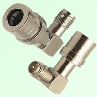 Right Angle QMA Male to RP SMA Female Adapter Right Angle QMA Male to RP SMA Female Adapter