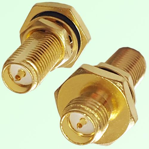 Bulkhead O-ring RP SMA Female Jack to RP SMA Female Jack Adapter Bulkhead O-ring RP SMA Female Jack to RP SMA Female Jack Adapter