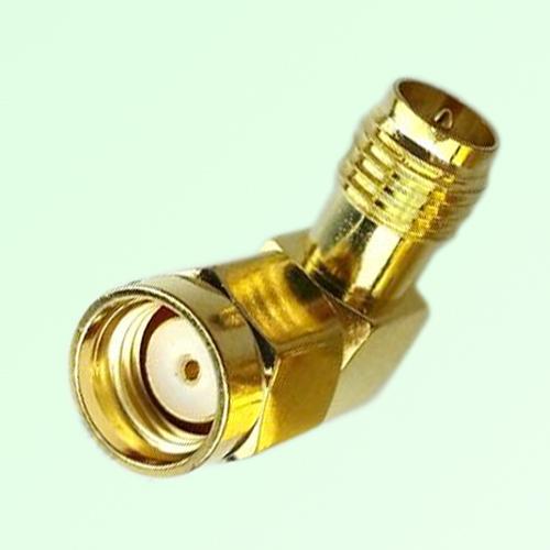 Right Angle RP SMA Female Jack to RP SMA Male Plug Adapter Right Angle RP SMA Female Jack to RP SMA Male Plug Adapter