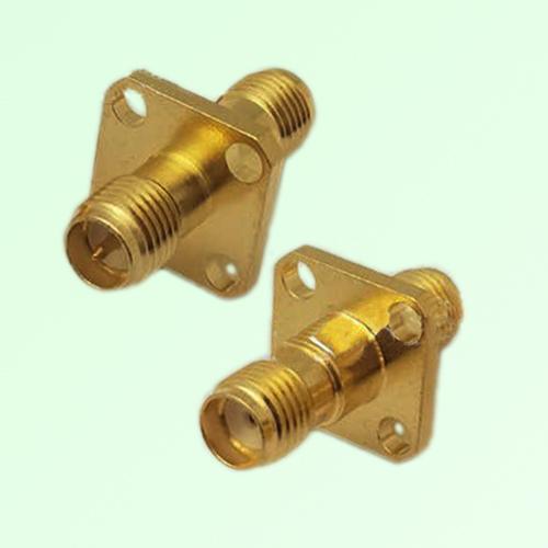 4 Hole Flange Mount RP SMA Female to SMA Female Adapter 4 Hole Flange Mount RP SMA Female to SMA Female Adapter