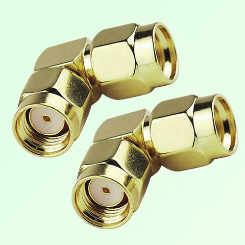 Right Angle RP SMA Male Plug to RP SMA Male Plug Adapter Right Angle RP SMA Male Plug to RP SMA Male Plug Adapter