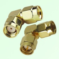 Right Angle RP SMA Male Plug to SMA Male Plug Adapter Right Angle RP SMA Male Plug to SMA Male Plug Adapter